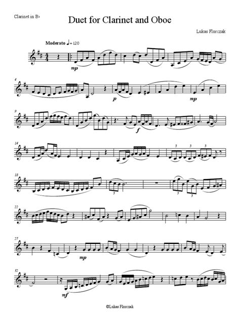 IMSLP265182-PMLP429847-Duet For Clarinet and Oboe - Clarinet in BB | PDF