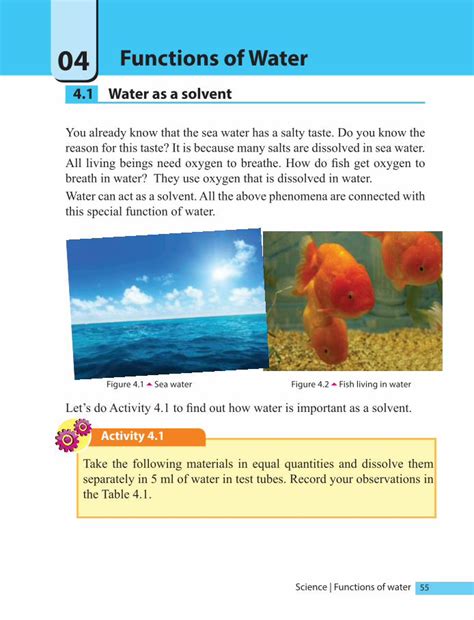 (PDF) 4.1 Water as a solvent - E-thaksalawa · Science | Functions of ...