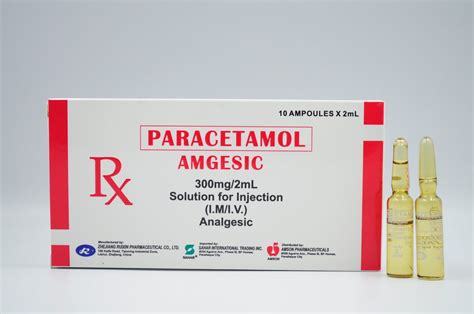 GMP Certified Paracetamol Injection 300mg/2ml, 47% OFF