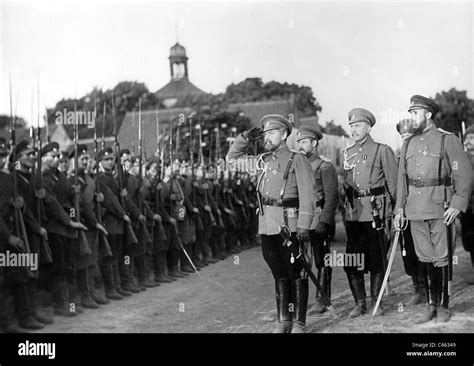 Russian troops before the battle of Tannenberg, 1914 Stock Photo ...