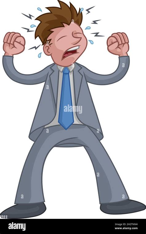 Stressed or Angry Frustrated Business Man Cartoon Stock Vector Image & Art - Alamy