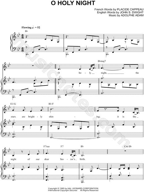 Josh Groban "O Holy Night" Sheet Music in Bb Major (transposable ...