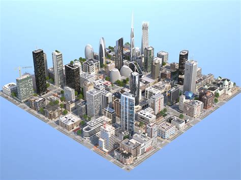 KC Metropolis by Kasiopy. KC Metropolis Huge City low-poly 3d model ...