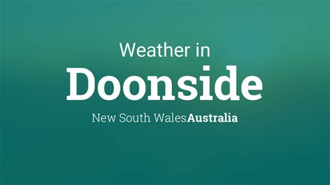 Weather for Doonside, New South Wales, Australia