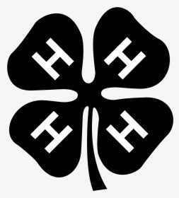 4h Logo Black And White - 4 H Clover, HD Png Download - kindpng