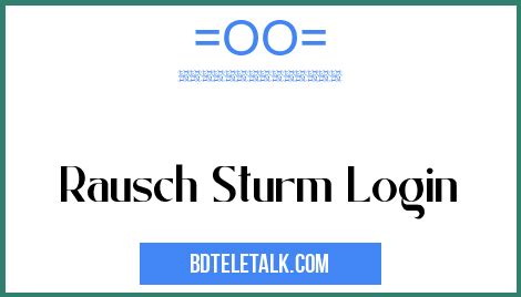 Rausch Sturm Login