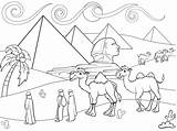 Egyptian Pyramids Coloring Page Sketch sketch template