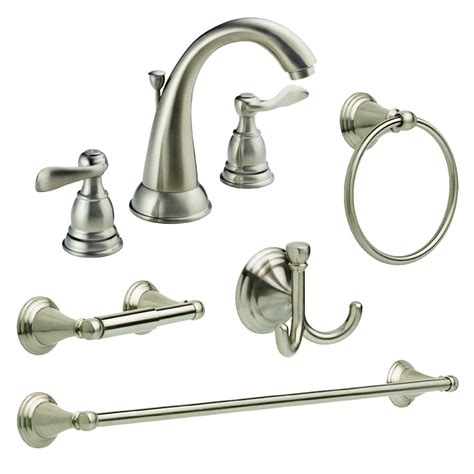 Shop Delta Windemere Brushed Nickel Bathroom Hardware Set at Lowes.com