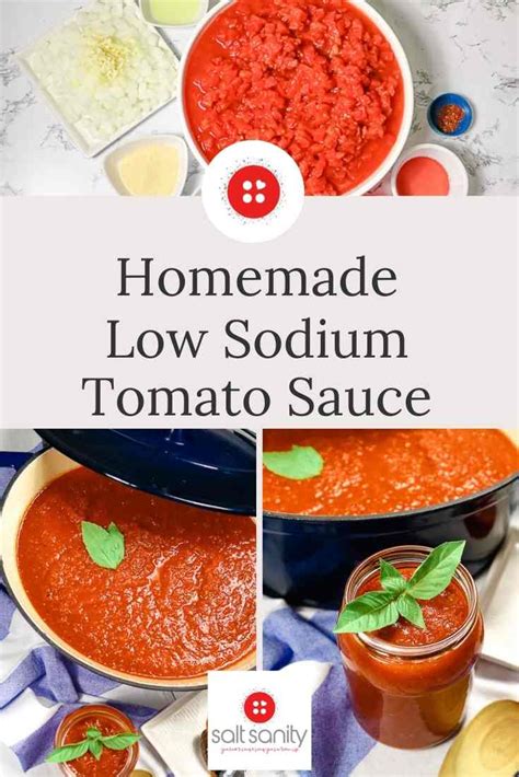 Easy Low Sodium Tomato Sauce – Salt Sanity