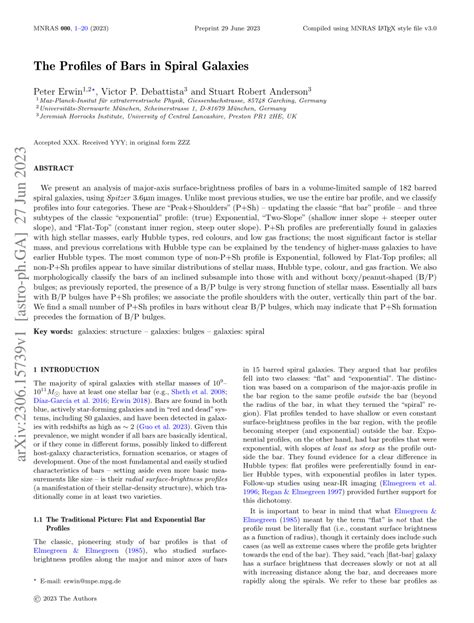 (PDF) The Profiles of Bars in Spiral Galaxies