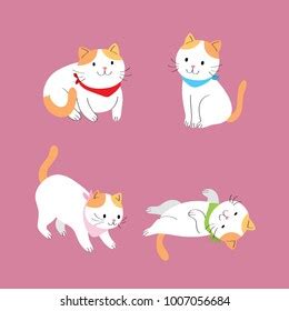 Set Lovely Cat Stock Vector (Royalty Free) 603799904