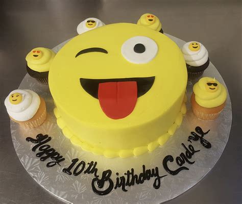 Calumet Bakery Emoji Cake Buttercream Fondant Face | Emoji cake, Cake, Girl cakes