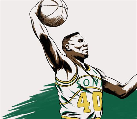 Basketball NBA Player Shawn Kemp of the Seattle Supersonics - Etsy