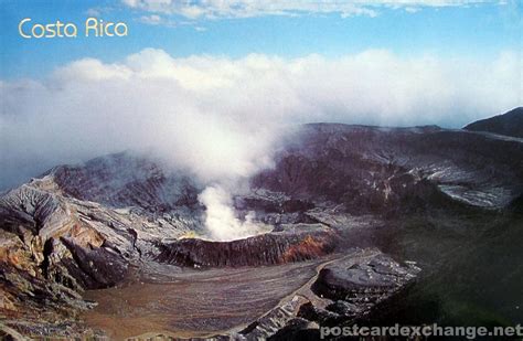 Active crater – Poas Volcano – Postcard Exchange – Online Postcard Collection