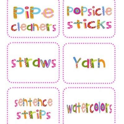 Printable Labels for Kids Craft Supplies – Tip Junkie