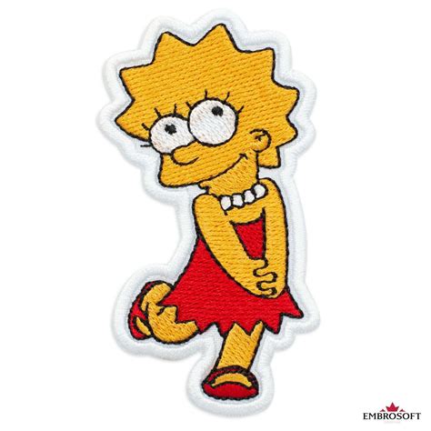 The Simpsons Lisa Simpson Cartoon Character Embroidered Patch Iron On 2.2"x3.7" | eBay