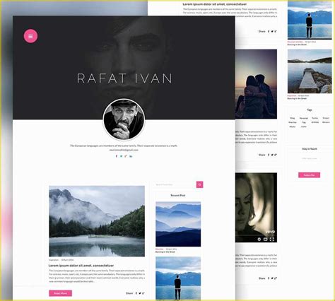 Simple Website Templates Free Download Of Personal Blog Website Template Free Psd at ...