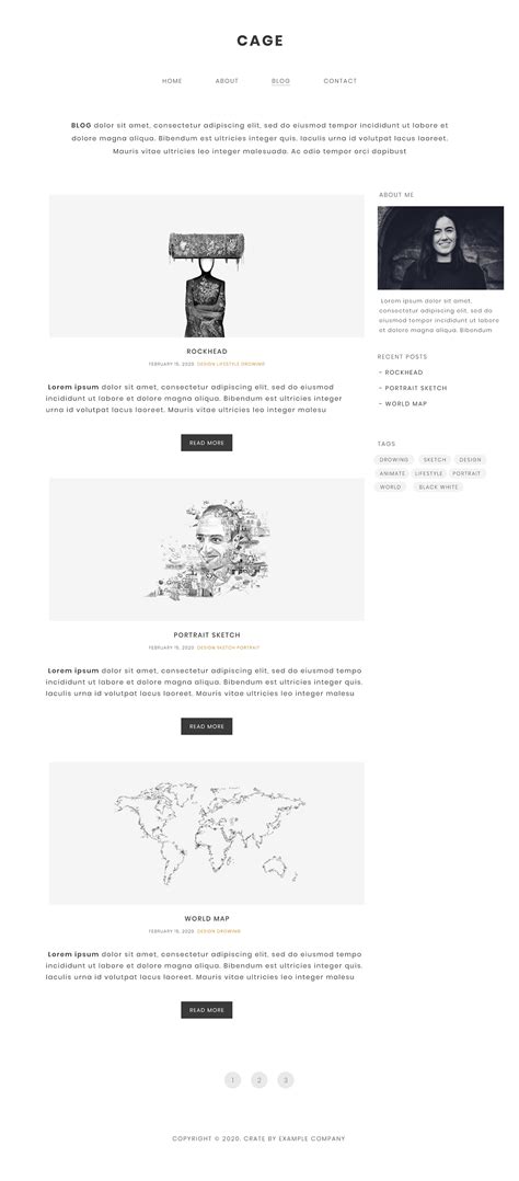 Minimalist portfolio website - DOWNLOAD on Behance