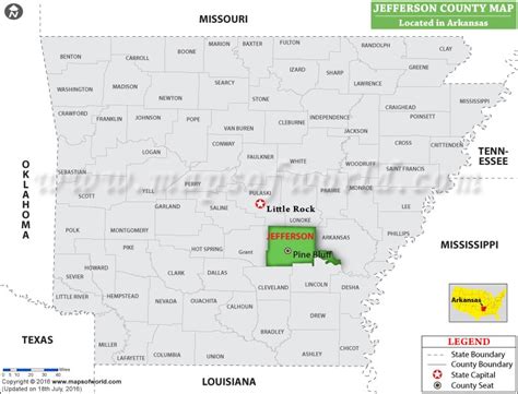 Jefferson County Map, Arkansas