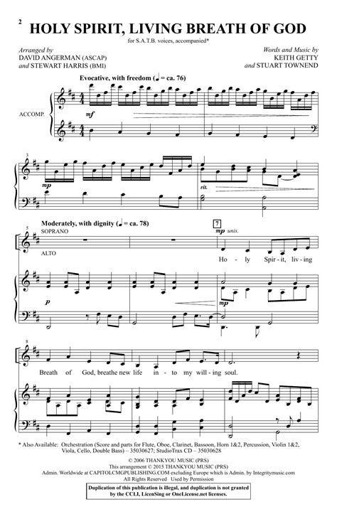 Holy Spirit, Living Breath Of God | Sheet Music Direct