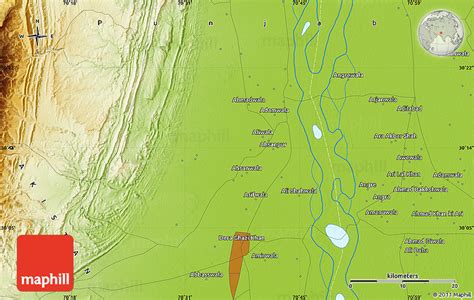 Physical Map of Dera Ghāzi Khān