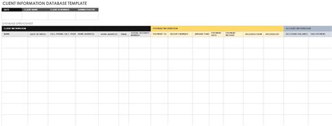 Excel Spreadsheet Template For Customer Database