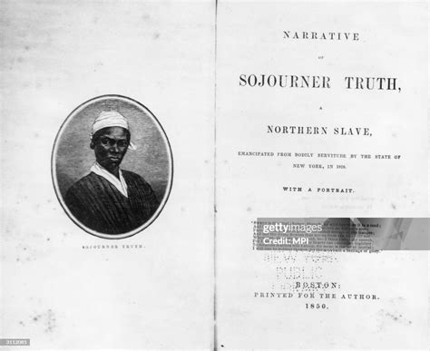 The autobiography of abolitionist Sojourner Truth , formerly an... News Photo - Getty Images