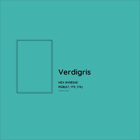 Verdigris Complementary or Opposite Color Name and Code (#43B3AE) - colorxs.com