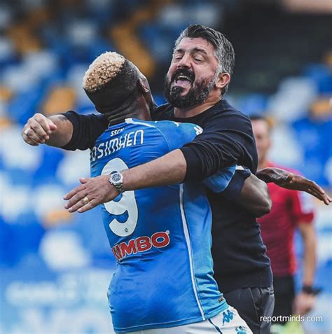 Victor Oshimen Reacts After Scoring His Debut Goal For Napoli Against ...