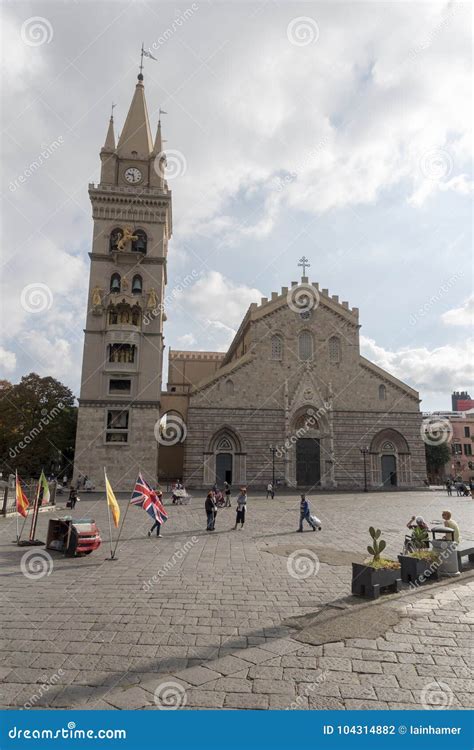 The Duomo Catholic Cathedral in Messina Editorial Photography - Image ...