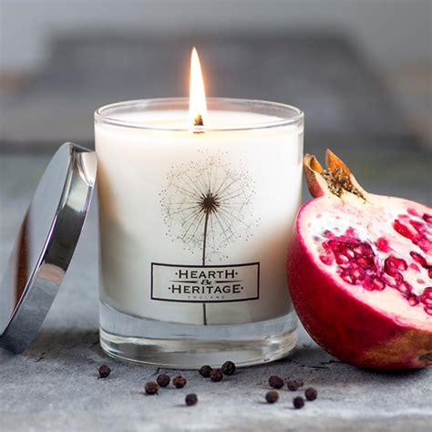 Fallen Fruit (Pomegranate & Plum) scented candle - Hearth and Heritage | Strong scented candles ...