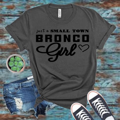 Bronco Girl Graphic Tee Shirt Just a Small Town Bronco Girl | Etsy