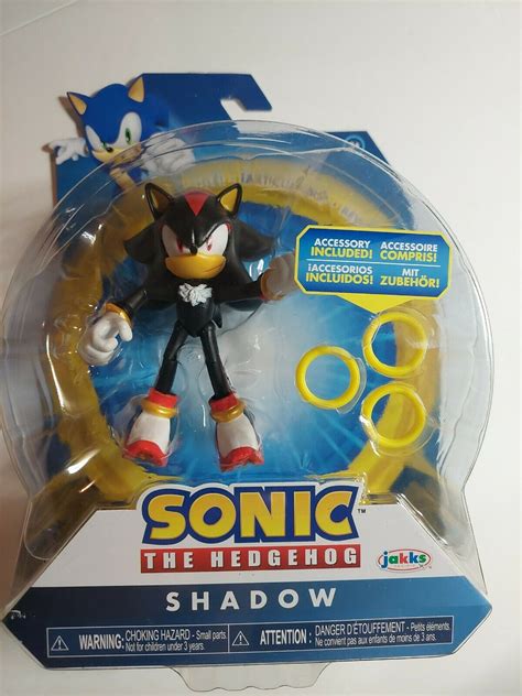 Mavin | Jakks Pacific Sonic the Hedgehog 4" Shadow with Super Ring Wave 1 Figure