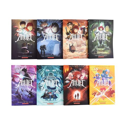 Amulet 8 Books Graphic Novel Box Set Illustrated by Kazu Kibuishi - Pa ...