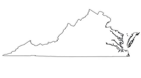 Virginia Outline Map, Virginia Blank Map