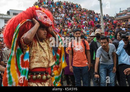 Traditional lakhey dance at Kathmandu, Nepal Stock Photo - Alamy