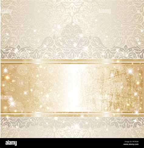 Wedding Invitation Gold Background