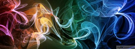 3D Color Smoke facebook cover