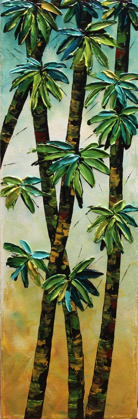 Original Bamboo Painting Textured Bamboo Painting Ready to - Etsy