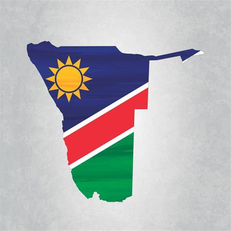 Namibia map with flag 4266814 Vector Art at Vecteezy