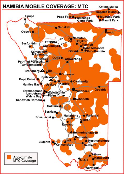 Mobile coverage | Namibia