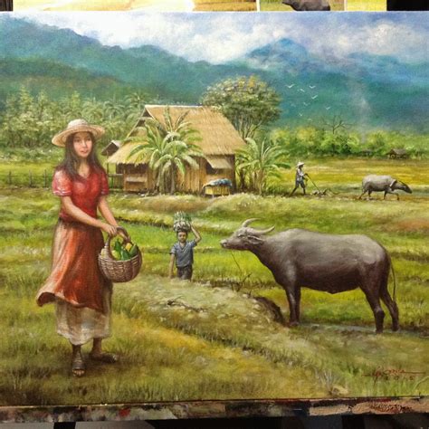 Mizael Cerna: The Artist: Artwork 101: "Dalagang Bukid", Acrylic on ...