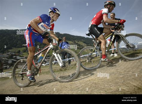 Cross Country Mountain Bike Racing Stock Photo - Alamy