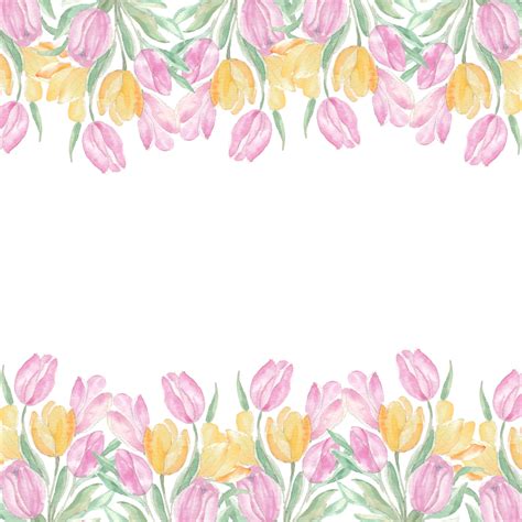 Colorful Tulips Watercolor Flower Background, Wedding, Flower, Flowers PNG Transparent Clipart ...