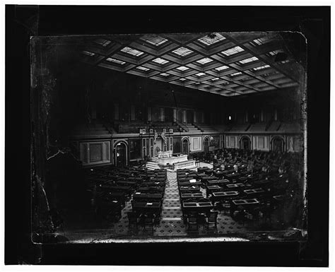 Old House of Representatives (about 1861). Earliest photo of interior of capitol. - digital file ...