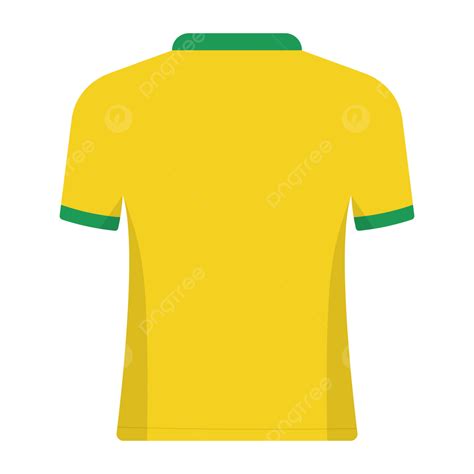 Brazil Jersey Back Side, Brazil, Jersey, Back Side PNG and Vector with Transparent Background ...