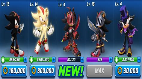 Sonic Forces - All 5 Shadow Skins Battle - Dragon Hunter Lancelot New ...