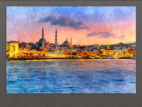 İstanbul Skyline İstanbul Canvas Print İstanbul Wall Art - Etsy