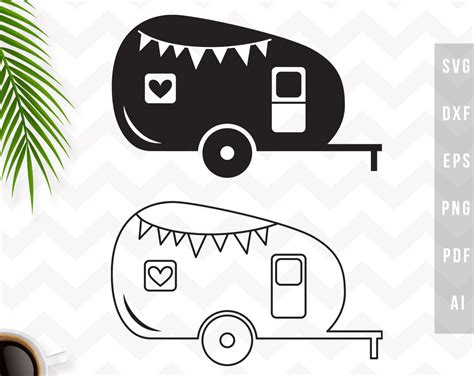 Camper svg camping svg Camper clipart Happy camper svg | Etsy