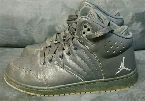 Nike Jordan #24 1 Flight 4 Prem BG Shoes Dark Gray Kids Size 6.5 828237 ...